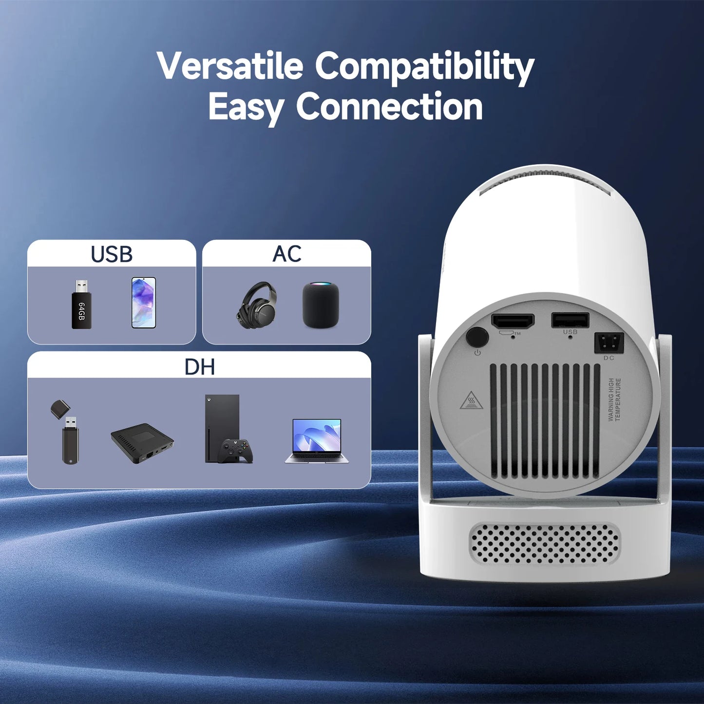 HY300 PRO Projector with speaker